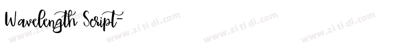 Wavelength Script字体转换